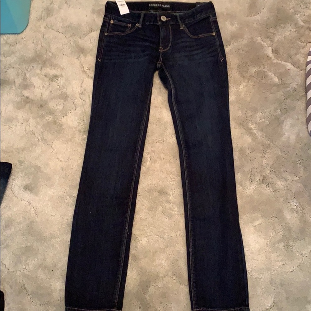 Express Skinny Low Rise Dark Jeans Size 2R NWT
